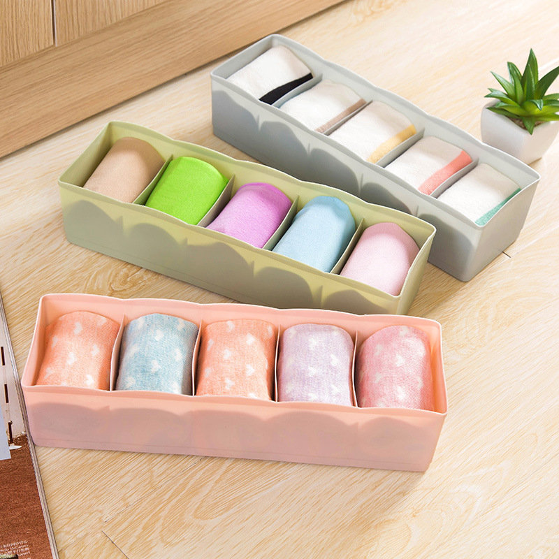 
	Multi-Grid Plastic Drawer Storage Box Home Desktop Socks Underwear Tie Compartment Storage Box