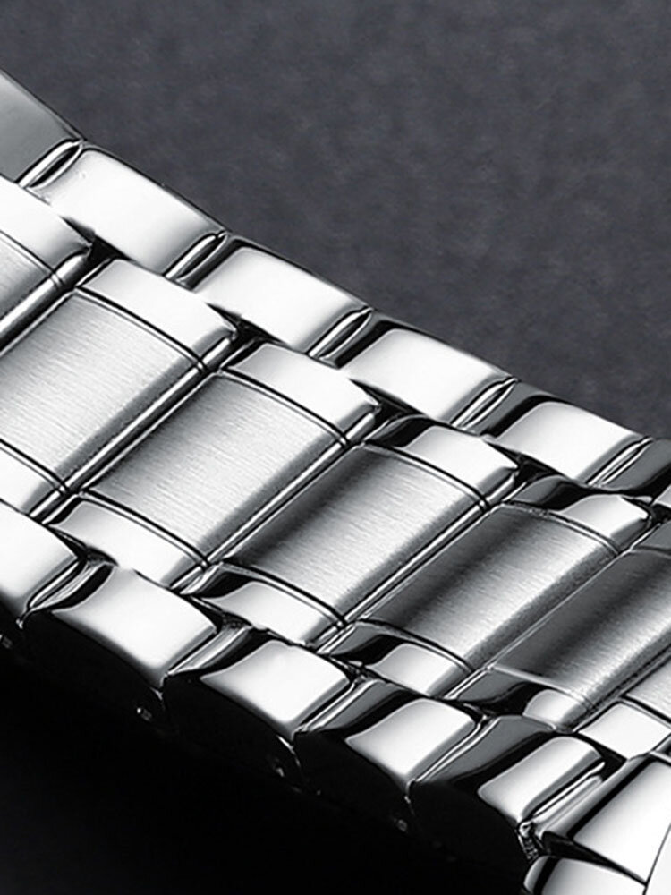 
	Stainless Steel Alloy Mens Luminous Waterproof Business Quartz Watch