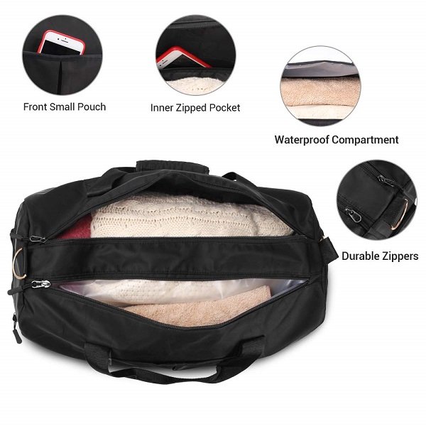 
	Solid Color Memory Cloth Material Waterproof Sports Fitness Storage Bag Portable Travel Storage Bag
