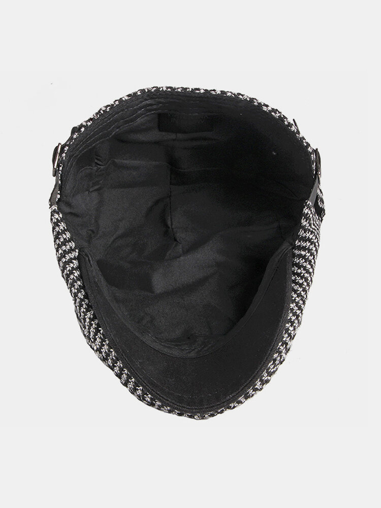 
	Men Peaked Cap Autumn Winter British Retro Beret Casual Forward Cap Flat Cap