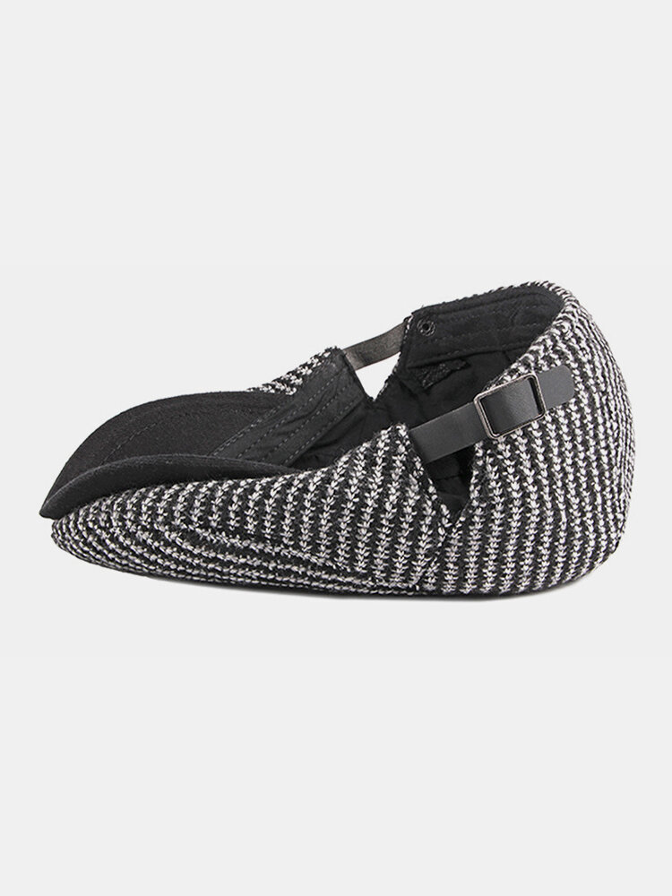 
	Men Peaked Cap Autumn Winter British Retro Beret Casual Forward Cap Flat Cap