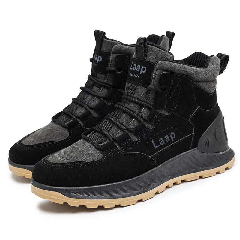 
	Men Outdoor Casual Canvas Splicing Lace Up Slip Resistant Ankle Boots