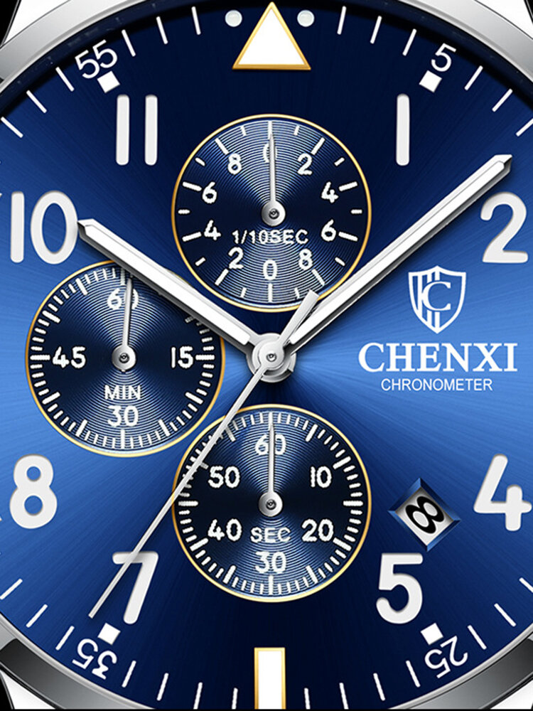 
	Business Full Steel Men Quartz Wristwatch Waterproof Date Clock Men Watch