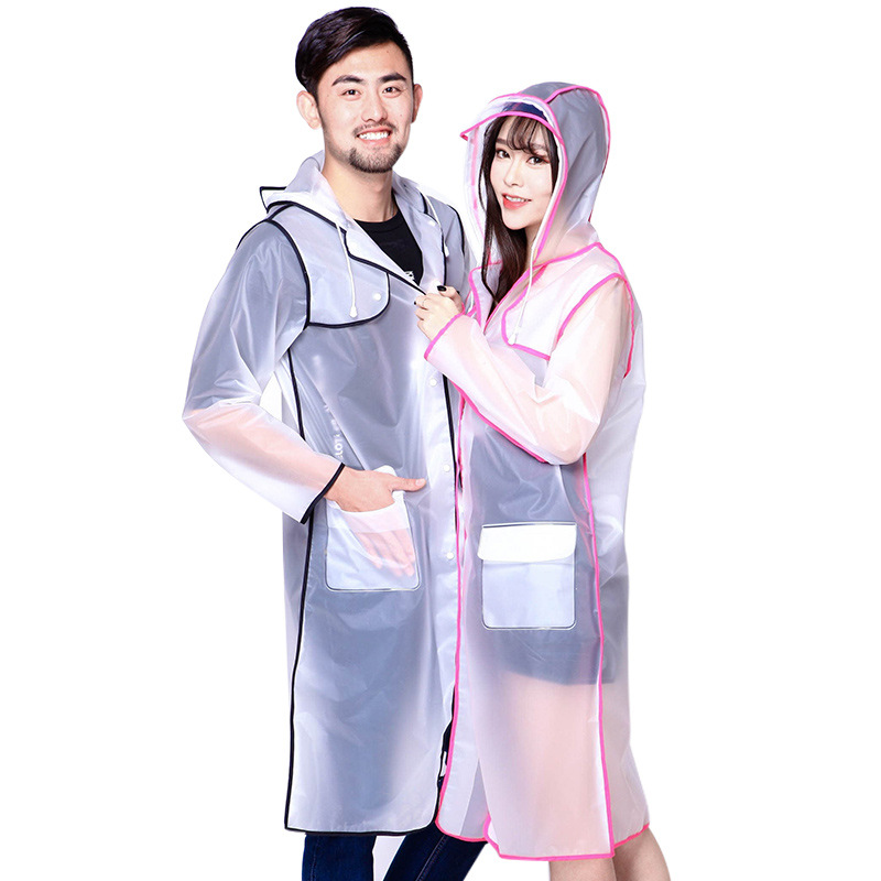 
	Fashion Couple EVA Environmental Raincoat Transparent Outdoor Travel Vattent&auml;t Raincoat