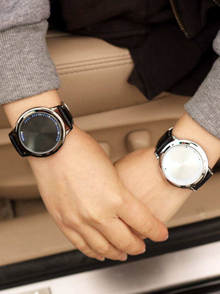 
	Alloy Fashion LED Touch Screen Watch Belt Couple Watch For Men Women