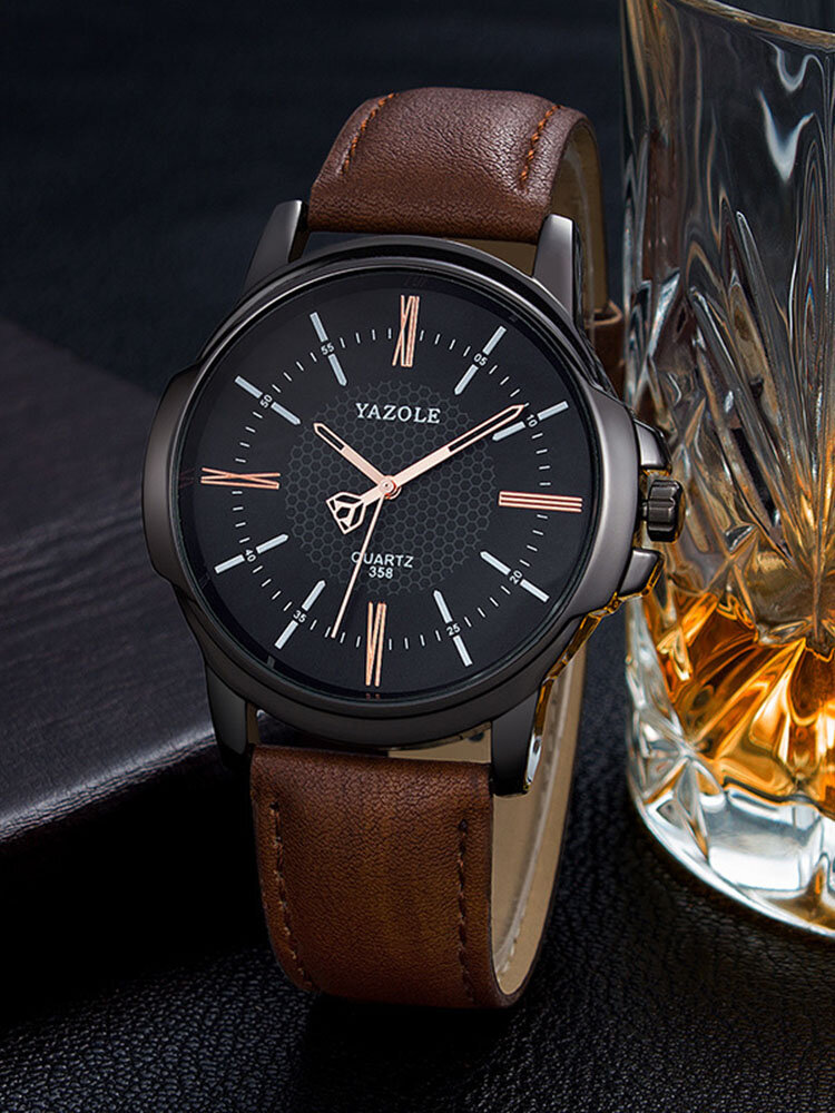 
	Vintage Men Watch Thin Leather Band Waterproof Quartz Watch