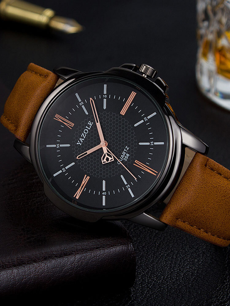 
	Vintage Men Watch Thin Leather Band Waterproof Quartz Watch