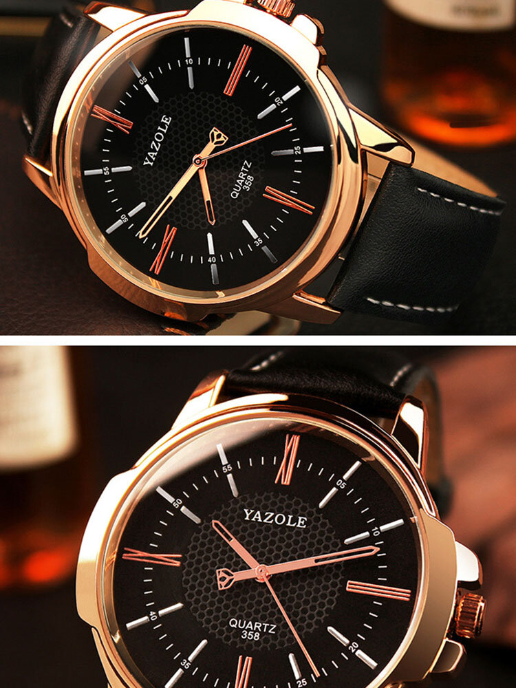 
	Vintage Men Watch Thin Leather Band Waterproof Quartz Watch