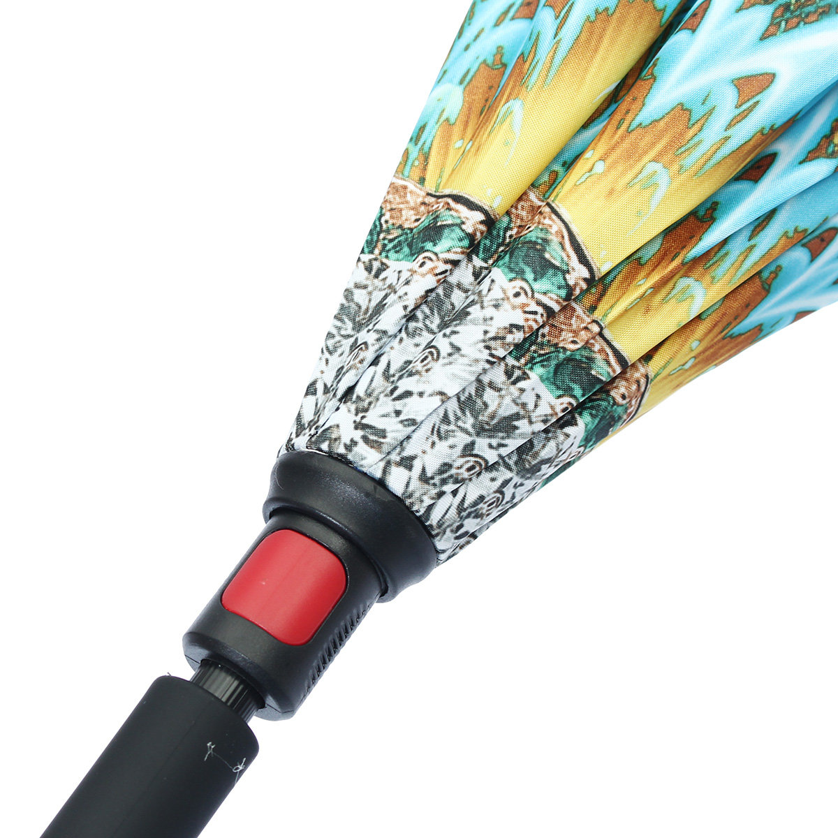 
	C shaped Multi Color Double Layer Inverted Reverse Umbrella