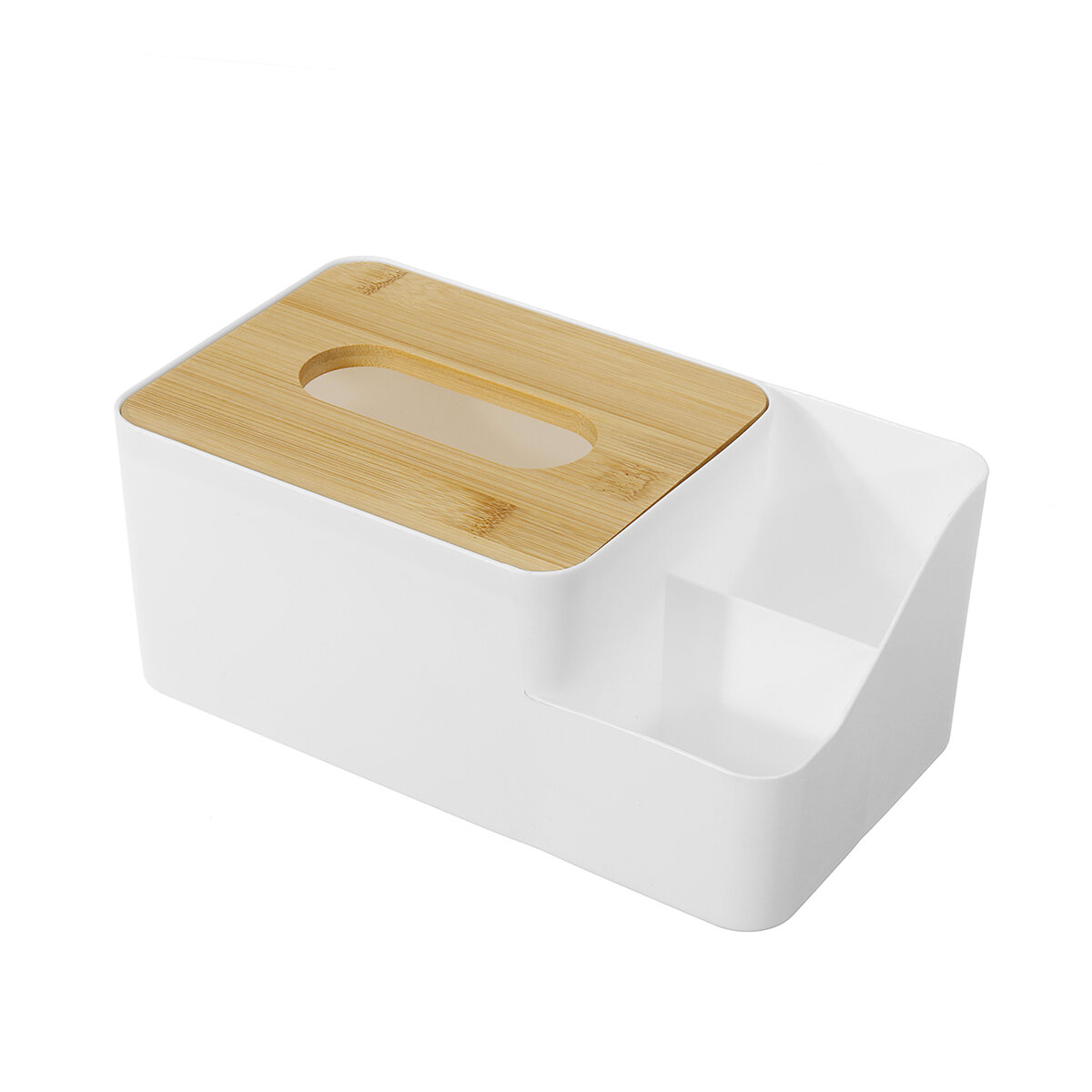 
	Multifunction Pen Pencil Remote Control Wooden Napkin Tissue Box Cover Holder Desk Storage Box Container for Home and Office Use