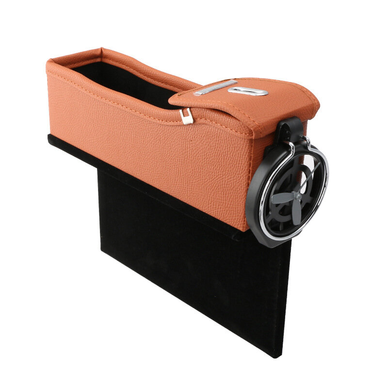 
	Car Seat Storage Box Gap Storage Bag Garbage Car Multi-Function Leather Water Cup Holder