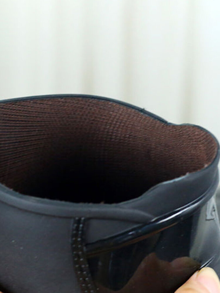 
	Men Waterproof Warm Lined Slip Resistant Soft Comfy Rain Boots