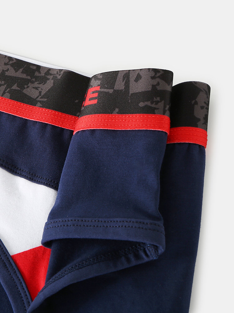 
	Sexy Colorblock Patchwork Cotton Breathable Underwear Thin Stitching Elastic Brief for Men