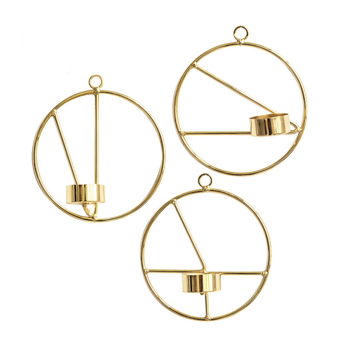 
	Nordic Style 3D Geometric Candlestick Metal Wall Candle Holder Sconce Home Decor