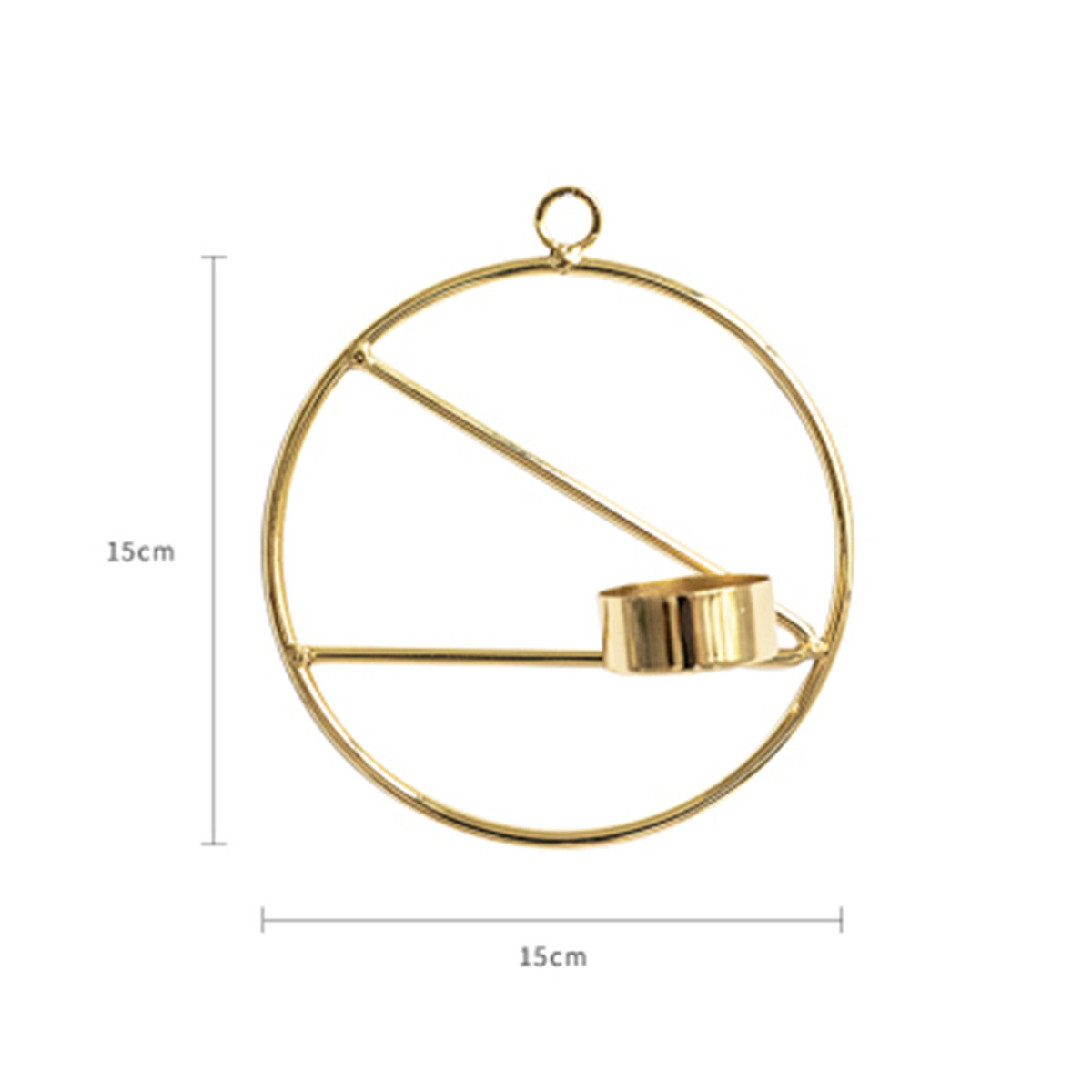 
	Nordic Style 3D Geometric Candlestick Metal Wall Candle Holder Sconce Home Decor