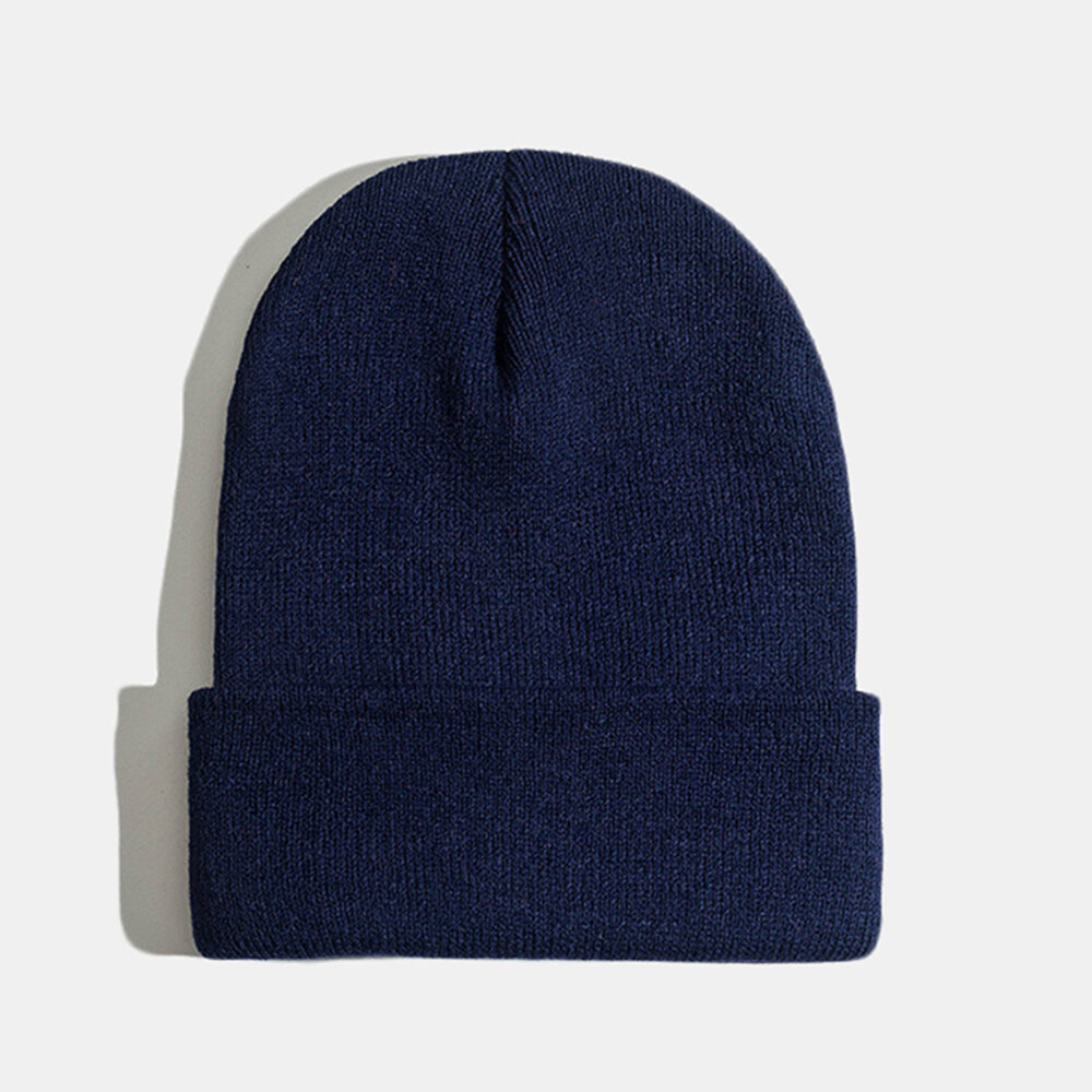 
	Unisex Solid Color Knitted Wool Hat Skull Cap Beanie Caps