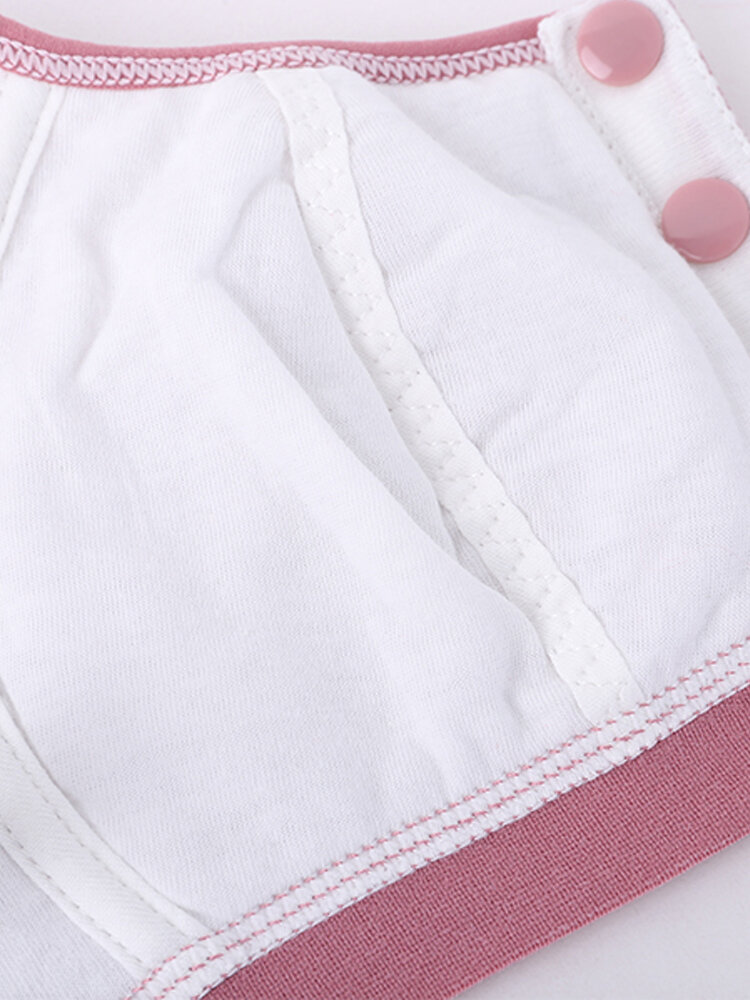 
	Cotton Wireless Front Button Seniority Young Girl Vest Comfy Bras