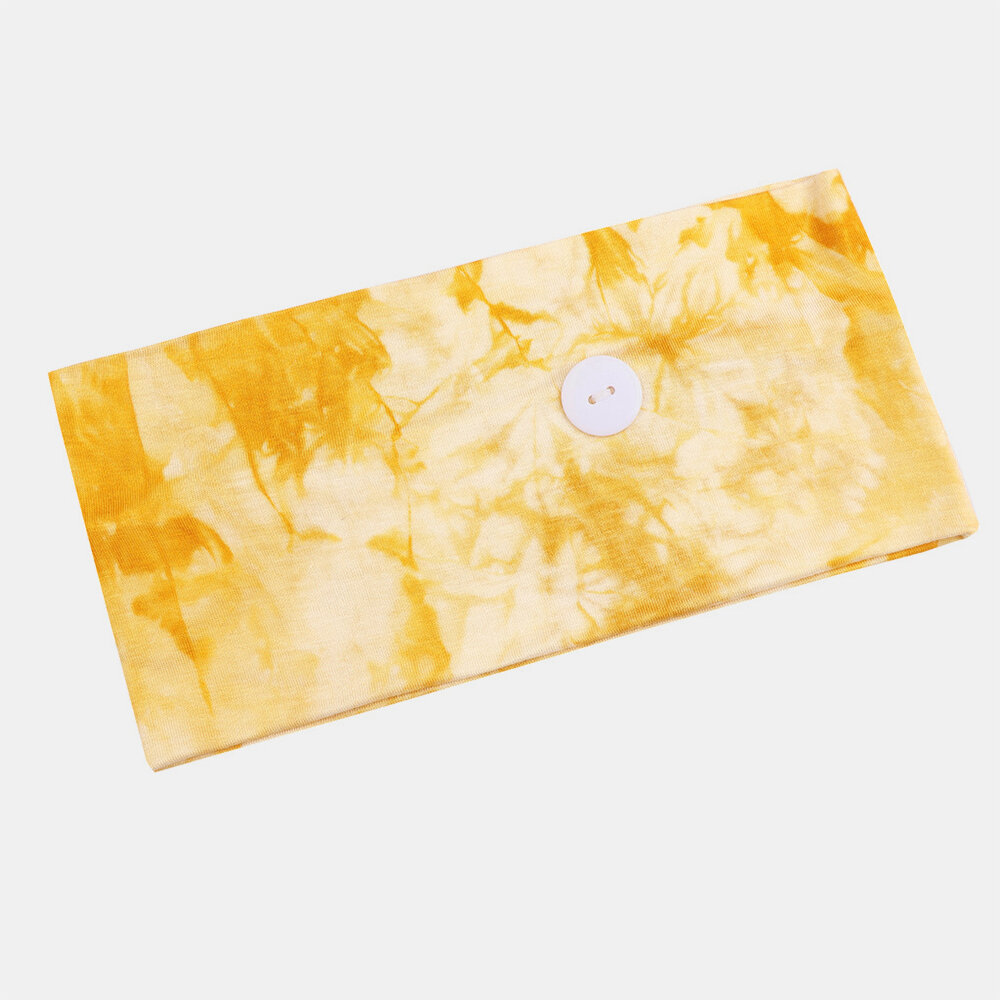 
	Gradient Folk-custom Headband Mask Anti-leather Button Headband