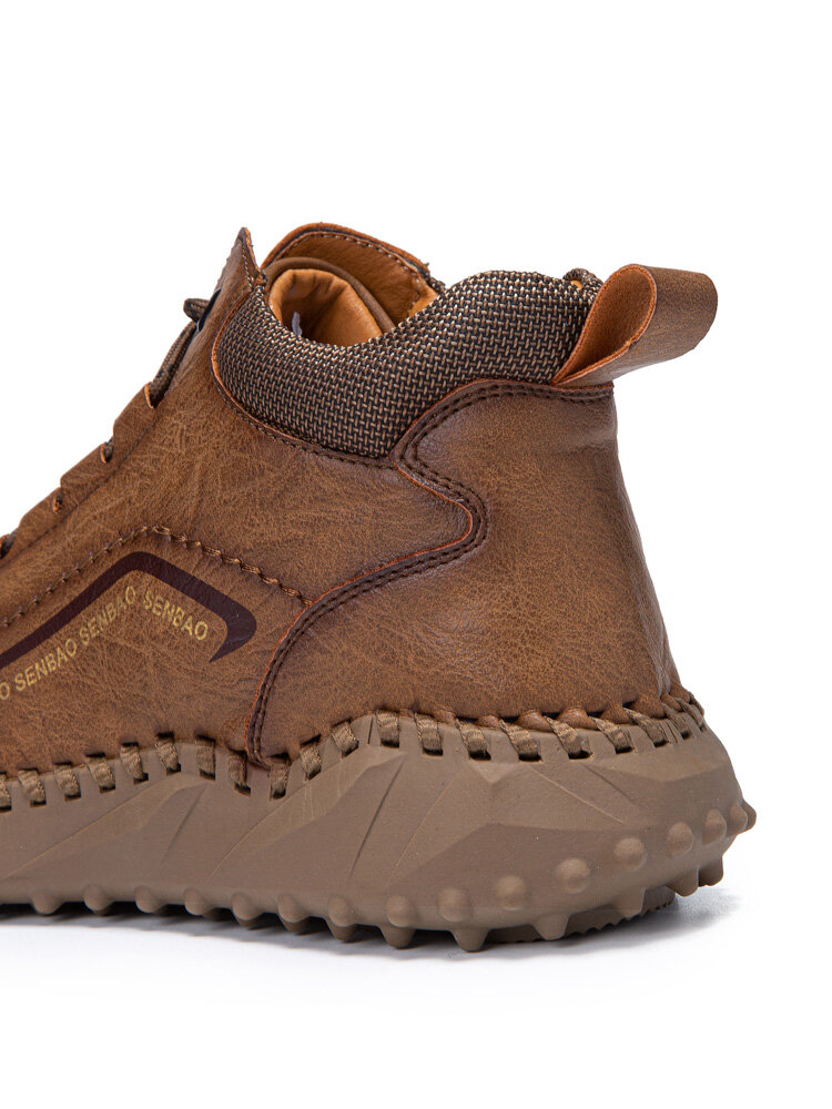 
	Menico Men Hand Stitching Outdoor Rubber Toe Cap Work Style Ankle Boots