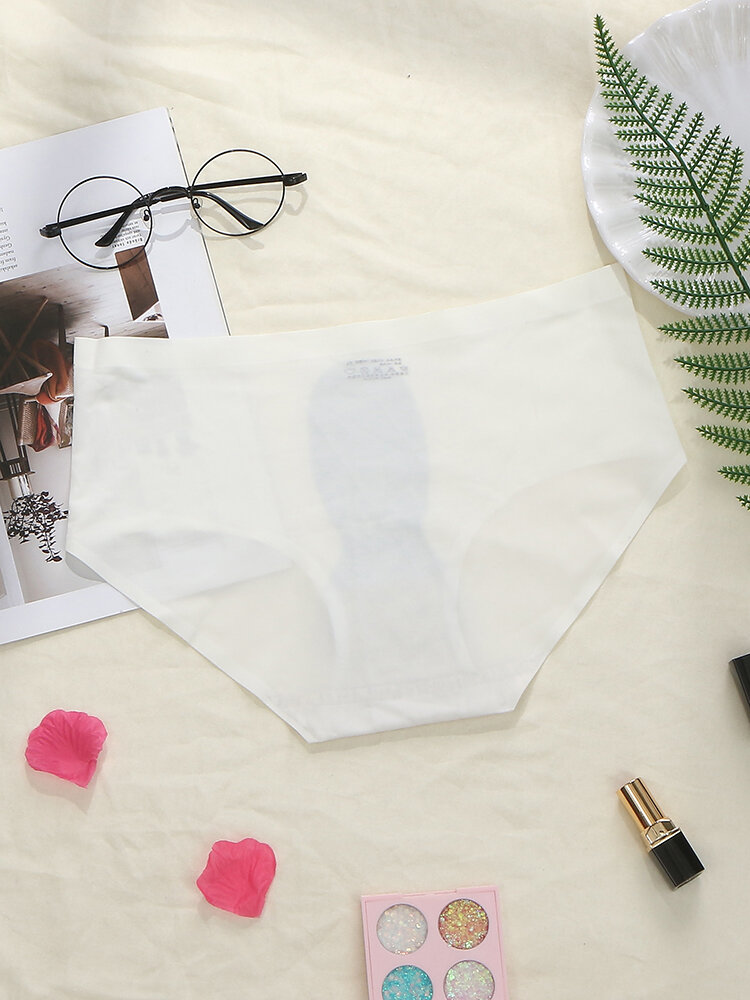 
	Cat Printed Seamless Mid Waisted Cotton Lining Soft Panties