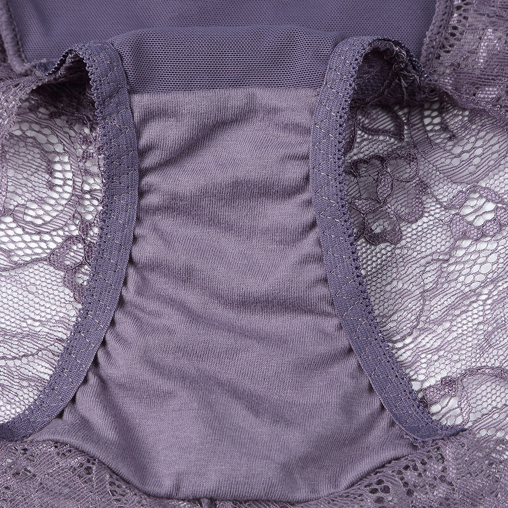 
	Sexy Lace High Waisted Hollow Out Front Pocket Panties