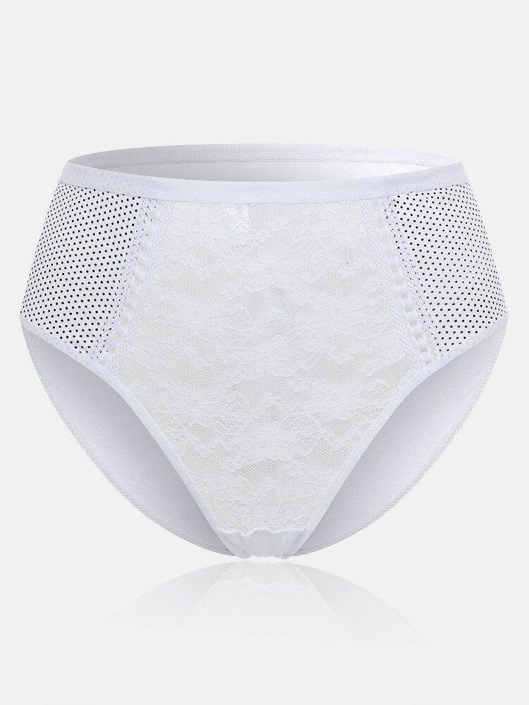 
	Plus Size Sexy See Through Lace High Waisted Panties