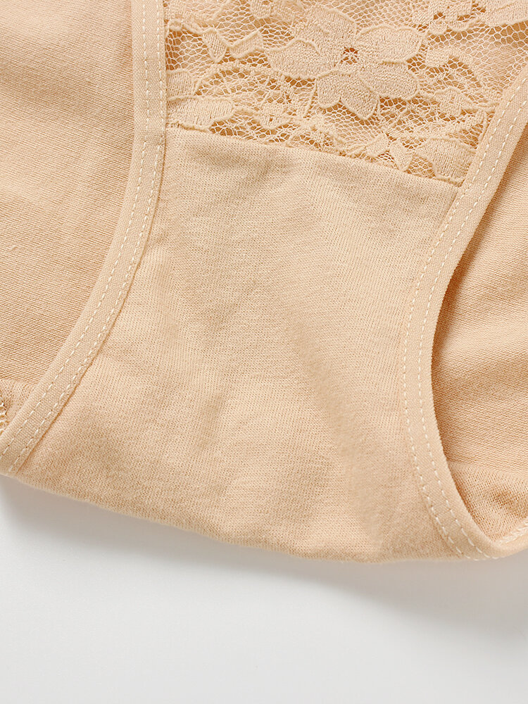 
	Plus Size Sexy See Through Lace High Waisted Panties