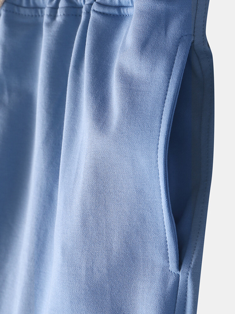 
	Mens 5 Colors Solid Color Home Boxer Shorts Middle Waist Breathable Athletic Shorts