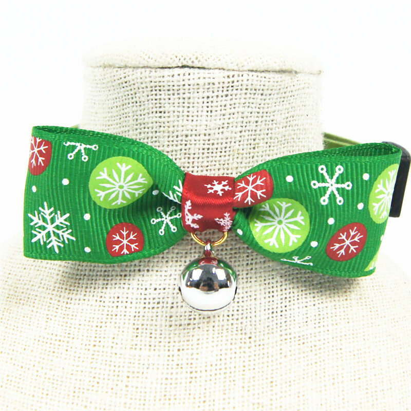 
	Christmas Halloween Pet Collar Cat Dog Universal Bow Bell Neck Flower