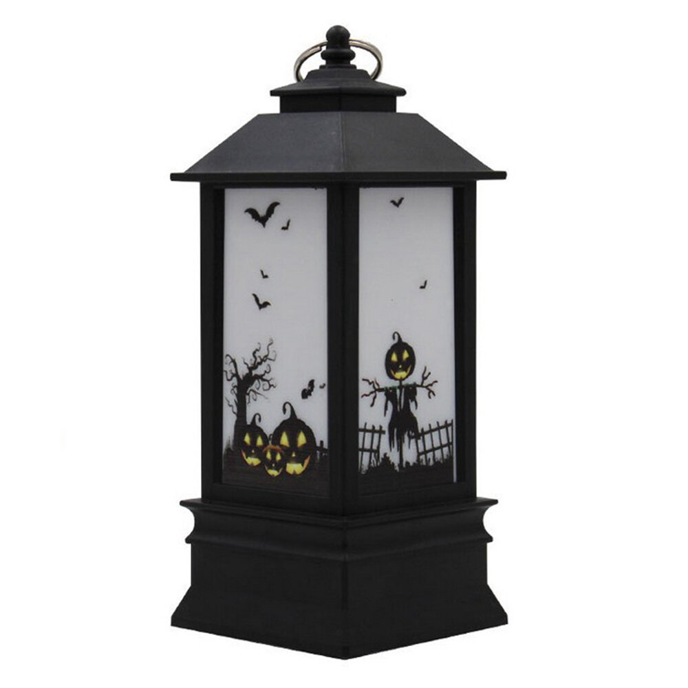 
	Battery Powered Hanging Lantern Holiday Light Pumpkin Flame Lamp for Home Halloween Decor DC4.5V