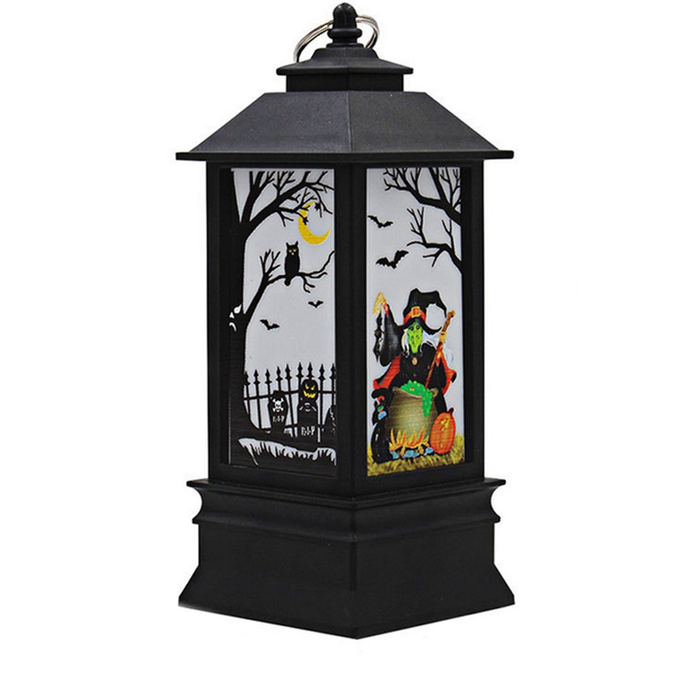 
	Battery Powered Hanging Lantern Holiday Light Pumpkin Flame Lamp for Home Halloween Decor DC4.5V