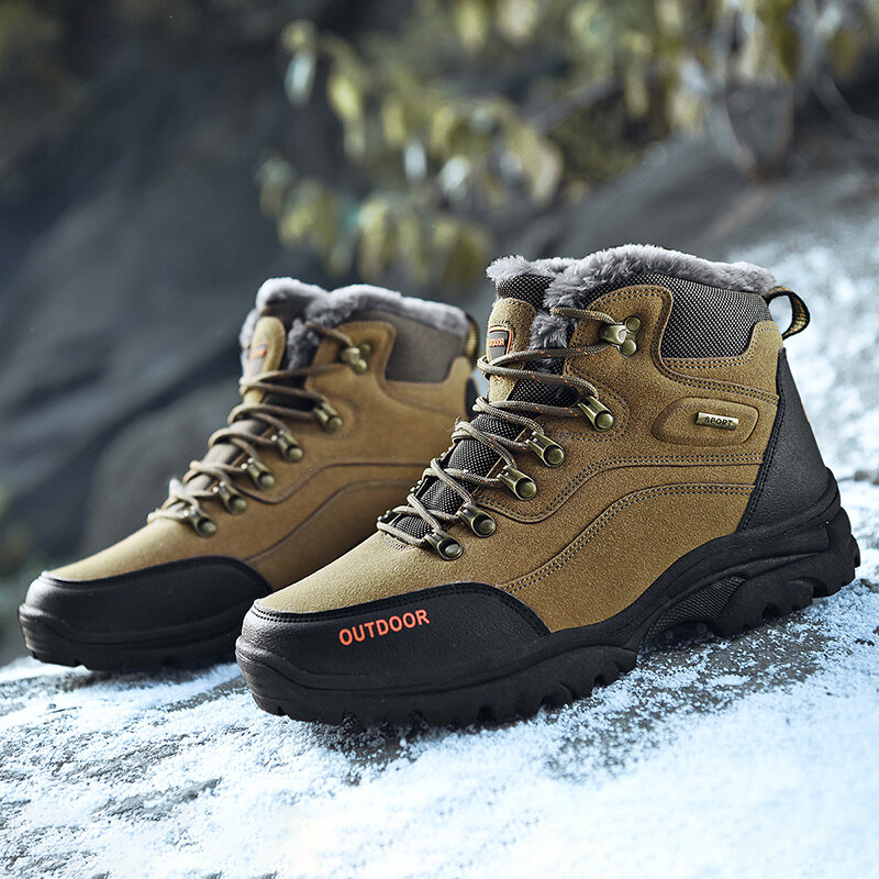 
	Men Outdoor Non-slip Hard Wearing Warm Lining Casual Hiking Boots