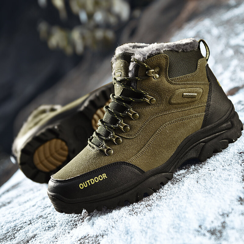 
	Men Outdoor Non-slip Hard Wearing Warm Lining Casual Hiking Boots