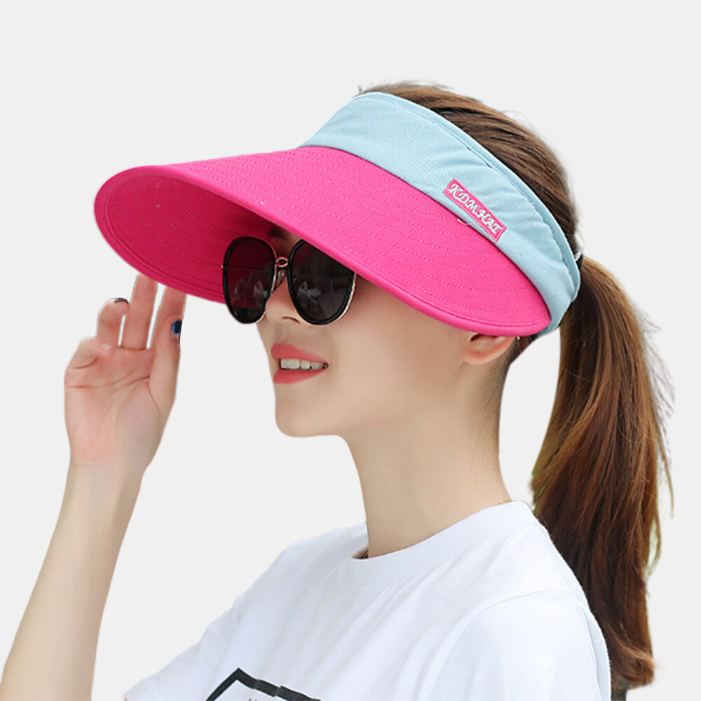 
	Women Big Brim Empty Top Sun Hat Sunscreen Hat Covering Face