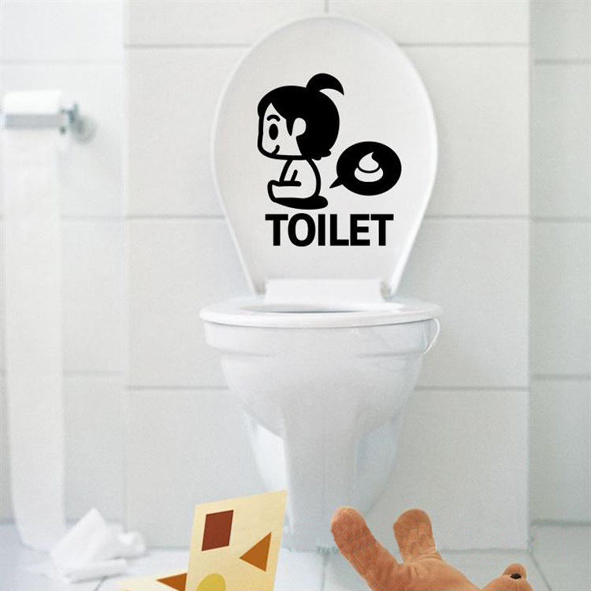 
	Creative PVC Wall Sticker Home Bathroom Decor Mural Art Removable Wall Decals