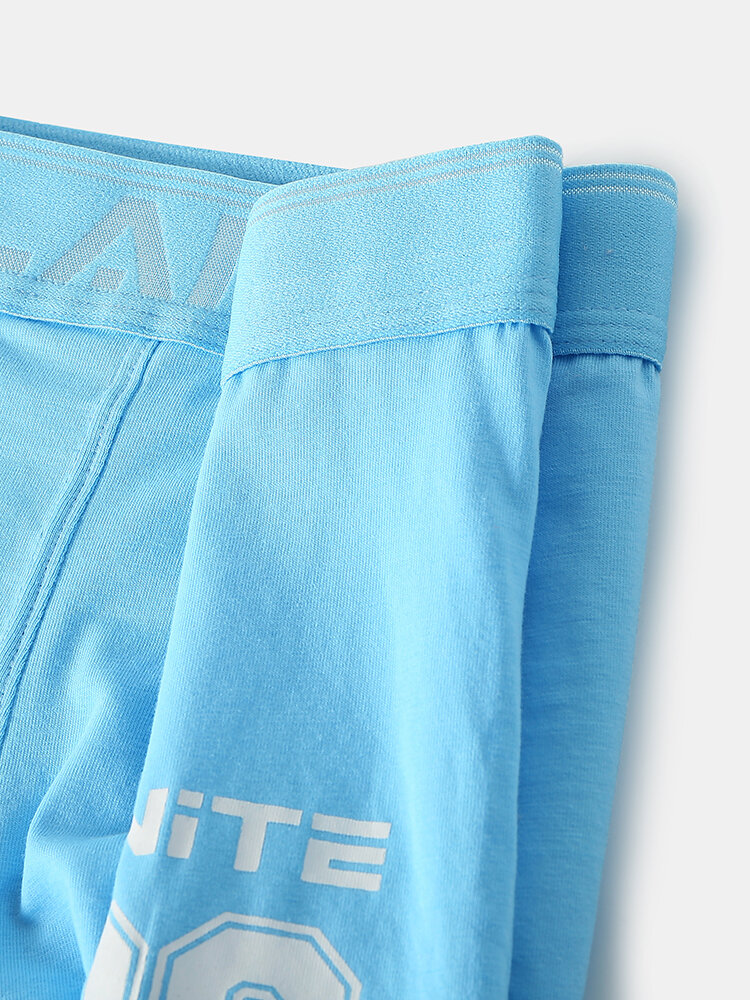 
	Mens Letter Figure Print Cotton Breathable Underwear U Convex Boxer Briefs