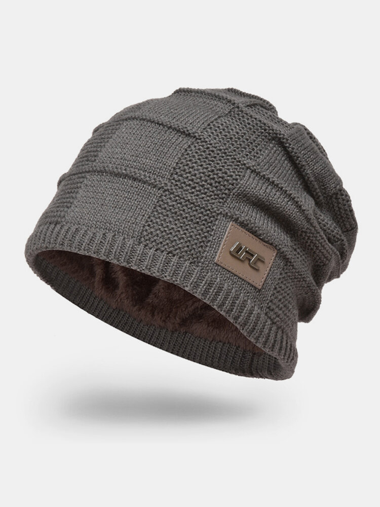 
	Men Wool Plus Thick Winter Keep Warm Windproof Knitted Hat