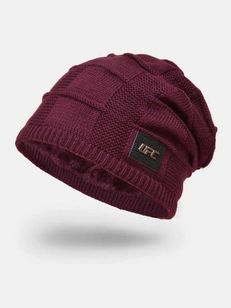 
	Men Wool Plus Thick Winter Keep Warm Windproof Knitted Hat