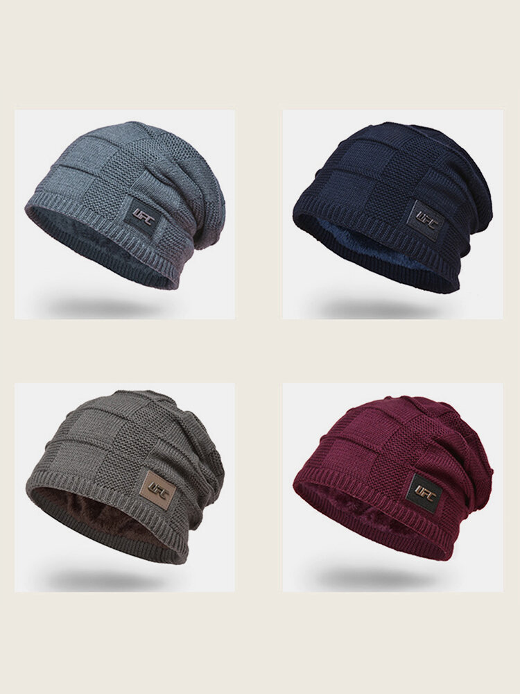 
	Men Wool Plus Thick Winter Keep Warm Windproof Knitted Hat