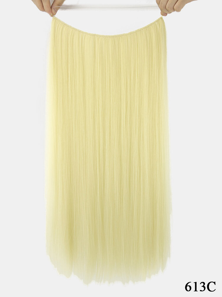 
	10 Colors Long Straight Hair Extensions Chemical Fiber No-Trace False Hair Pieces