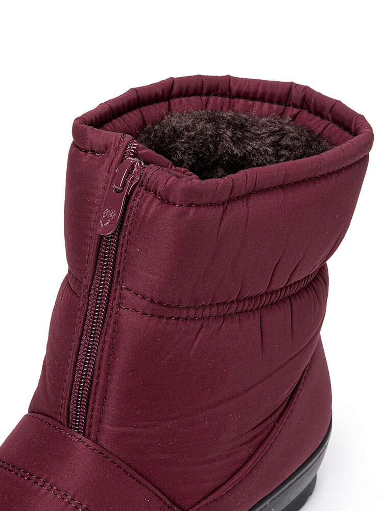 
	Large Size Women Comfy Soft Waterproof Cotton Front Zipper Warm Snow Boots