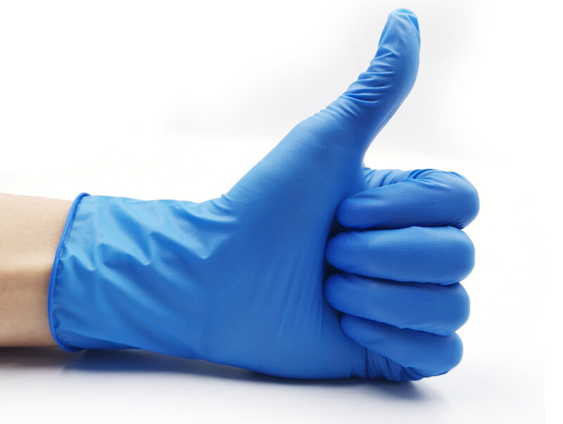 
	100 Pcs, Disposable, Powder Free, Latex Free, Non-Sterile, Rubber Gloves Dustproof