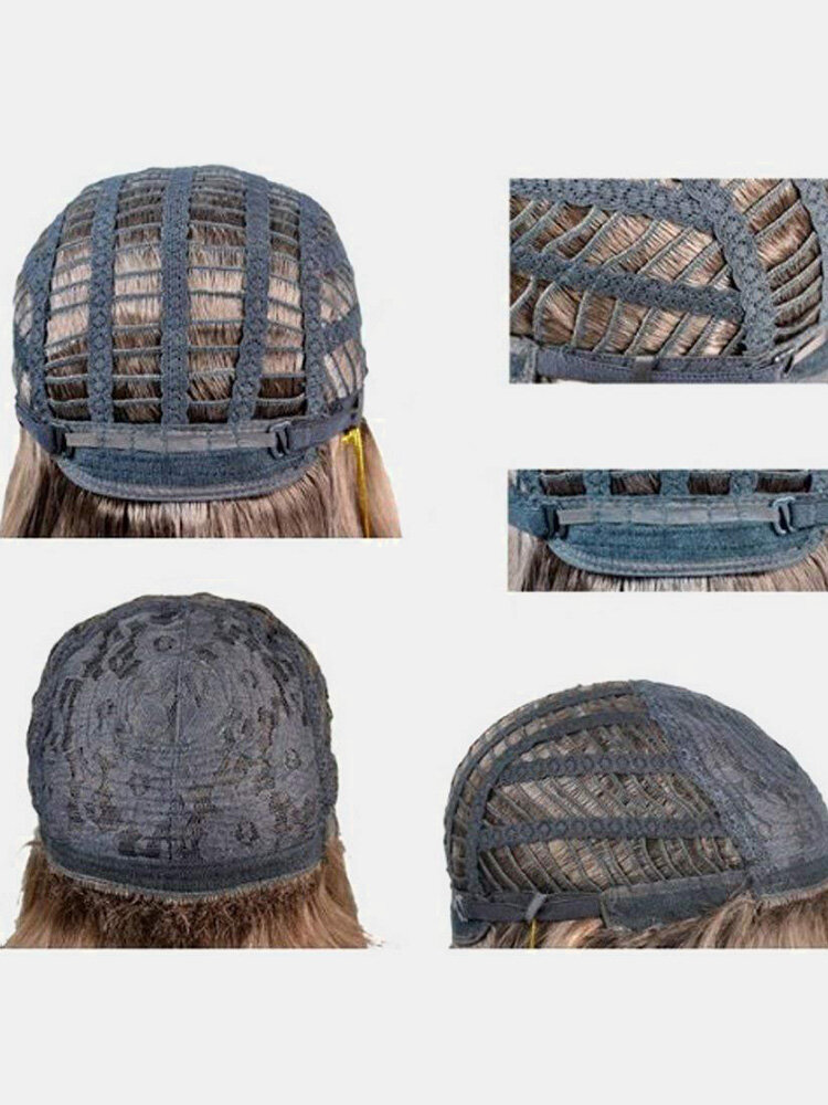 
	Black Long Curly Hair Long Bangs High Temperature Resistant Middle Part Fiber Wigs