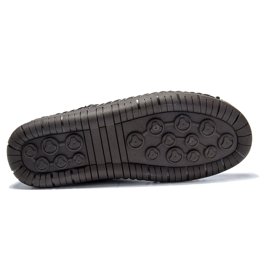 
	Menico Men Hand Stitching Leather Non Slip Comfy Ankle Boots