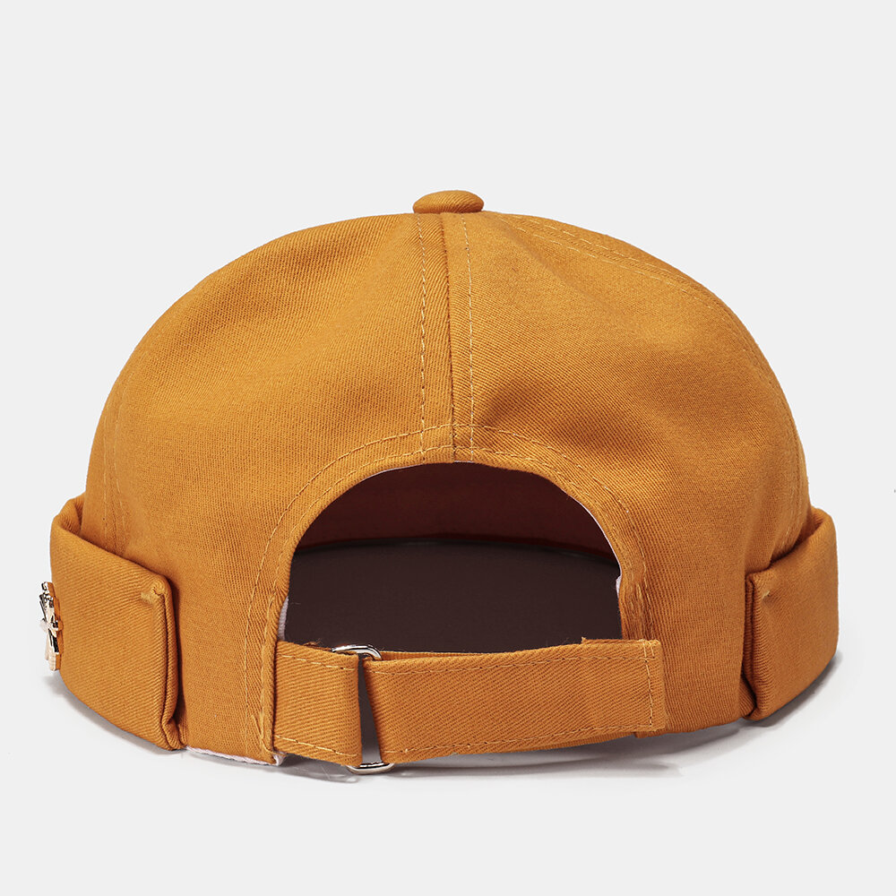 
	Men & Women Brimless Hats Solid Color Coconut Tree Label Skull Caps Hip Hop Hat