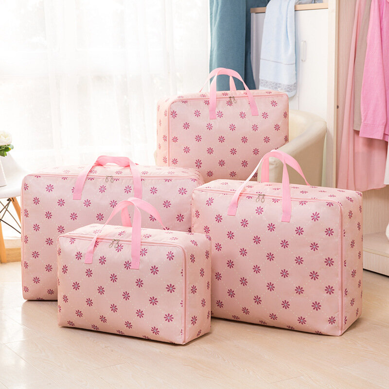 
	SaicleHome Oxford Printed Clothes Quilts Storage Bags Moisture-proof Folding Organizer