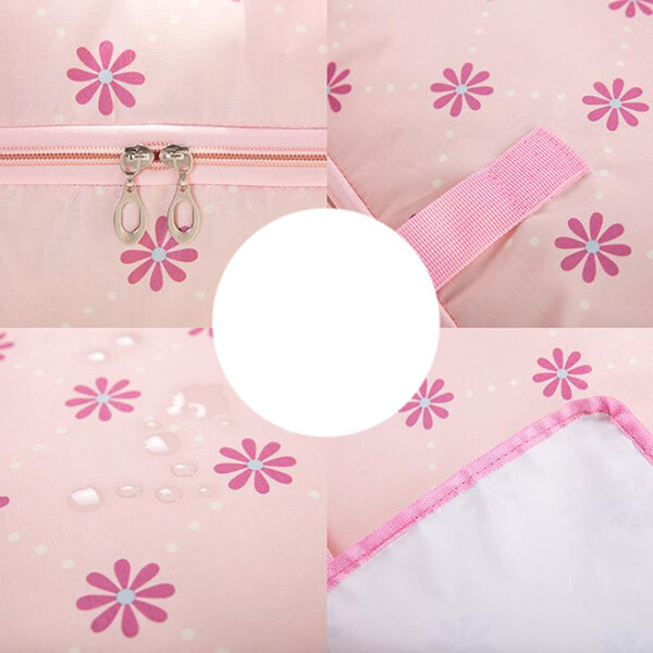 
	SaicleHome Oxford Printed Clothes Quilts Storage Bags Moisture-proof Folding Organizer