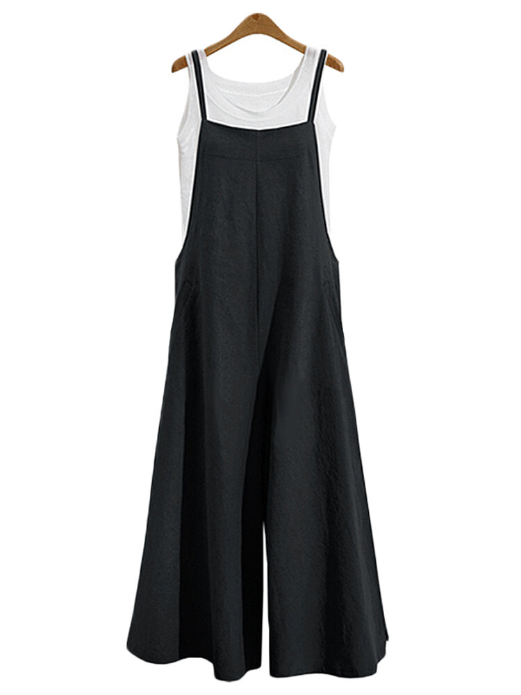 
	Casual Solid Color Spaghetti Strap Jumpsuits For Women