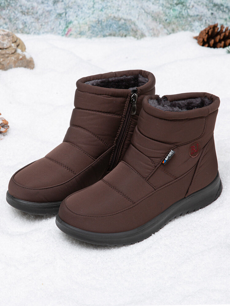 
	Plus Size Comfy Warm Cotton Side Zipper Women&rsquo;s Short Snow Boots