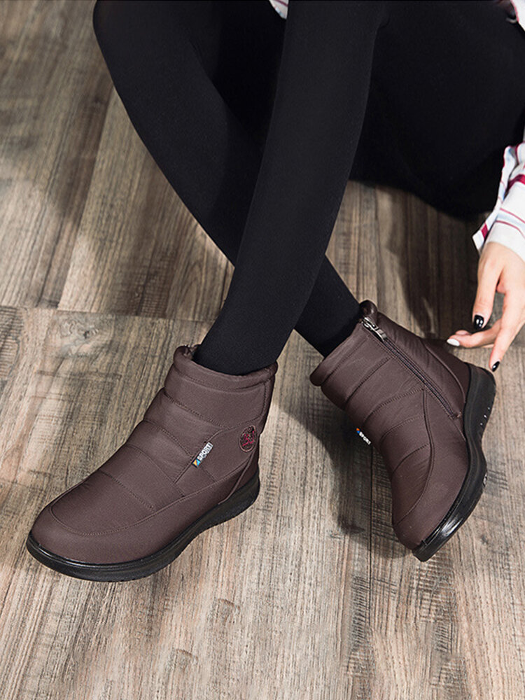 
	Plus Size Comfy Warm Cotton Side Zipper Women&rsquo;s Short Snow Boots